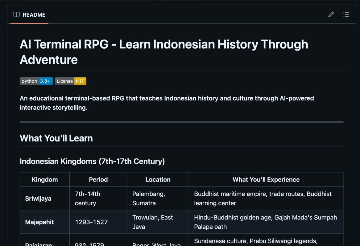 Indonesian Folklore Terminal RPG