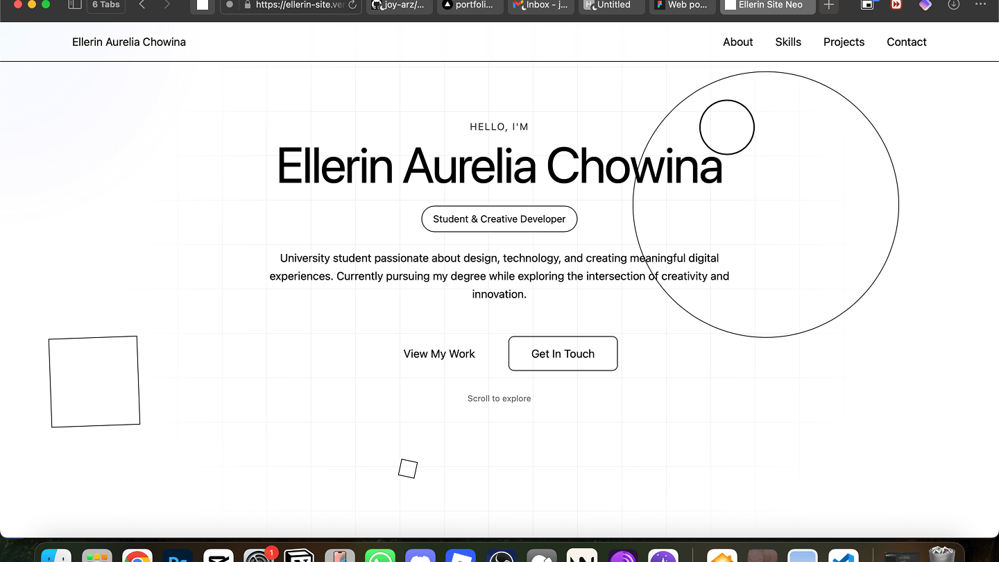 Minimalistic Portfolio React Website