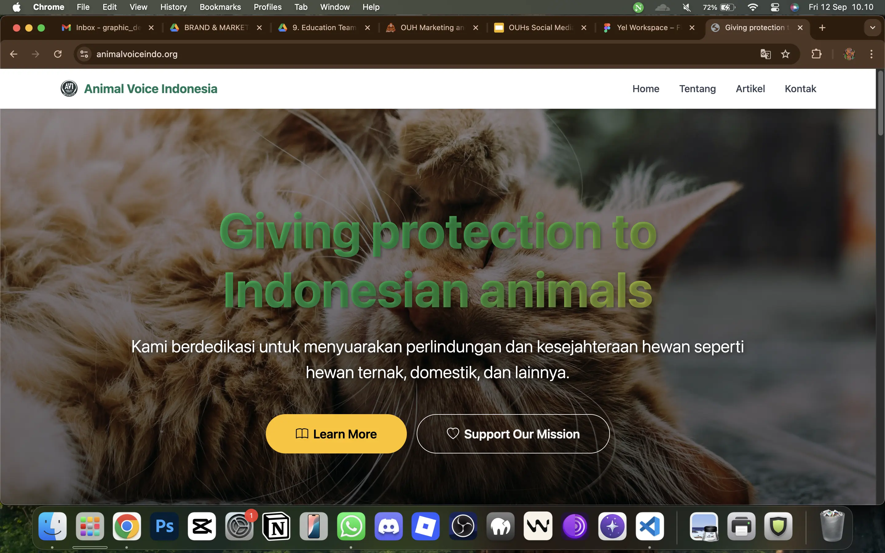 Animal Voice Indonesia Organization Website