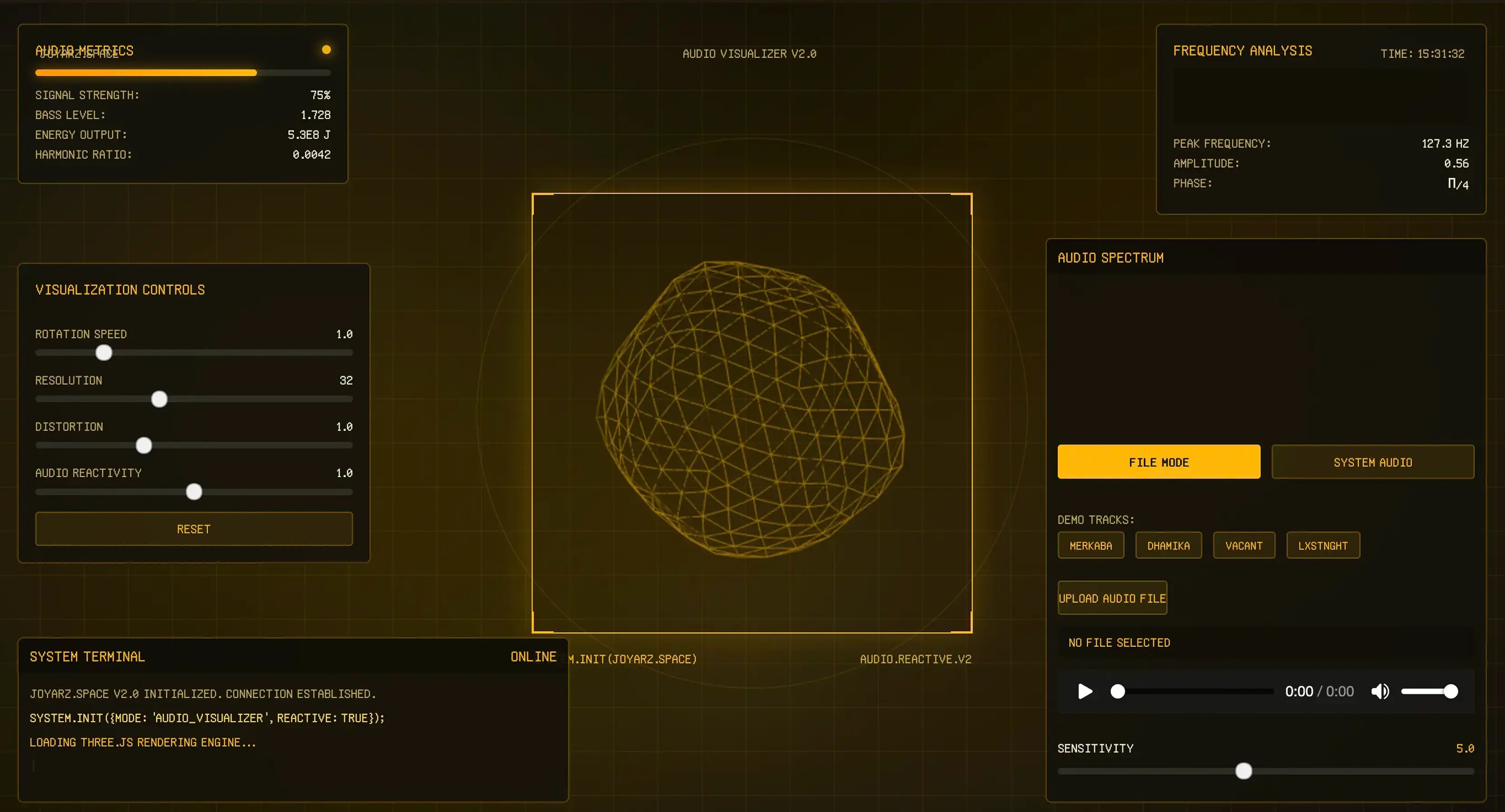 Minimalistic Audio Visualizer